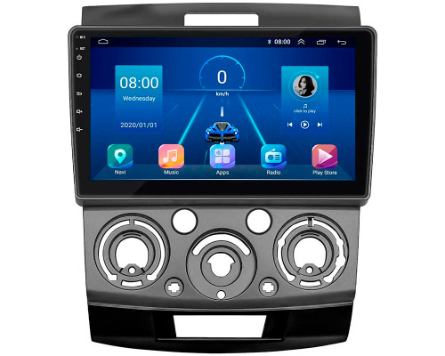 Штатная магнитола Lesko для Ford Ranger II Рестайлинг 2009-2011 экран 9" 4/64Gb 4G Wi-Fi GPS Top