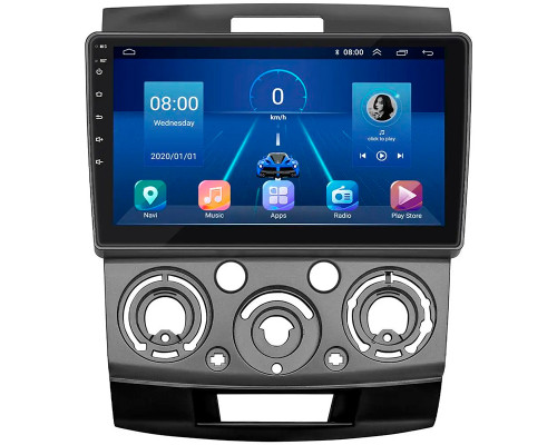 Штатная магнитола Lesko для Ford Ranger II Рестайлинг 2009-2011 экран 9" 6/128Gb 4G Wi-Fi GPS Top