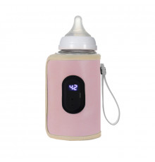 Портативный подогреватель N-022 для детской бутылочки USB цифровой дисплей Pink