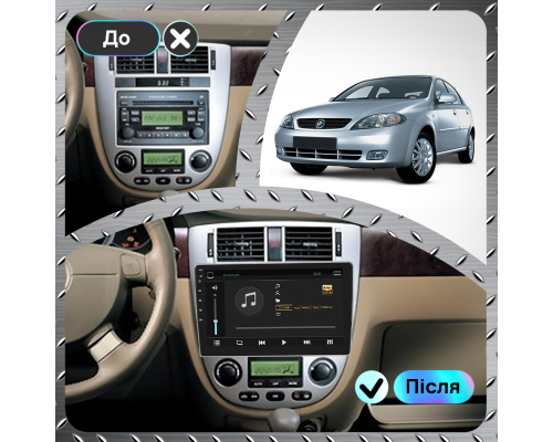 Штатная магнитола Lesko для Buick Excelle I 2004-2007 экран 10" 6/128Gb 4G Wi-Fi GPS Top