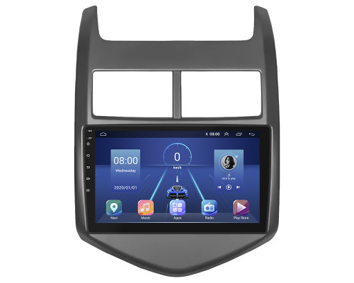 Штатная магнитола Lesko для Chevrolet Aveo II 2011-2020 экран 9" 4/32Gb 4G Wi-Fi GPS Top