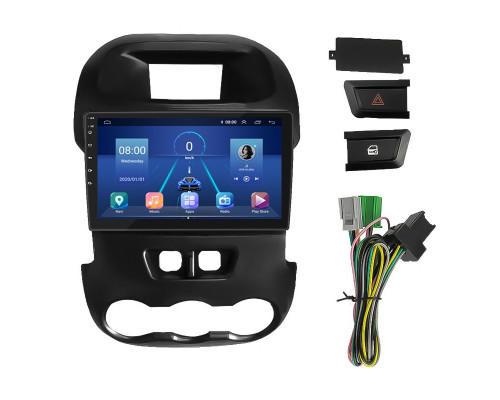 Штатная магнитола Lesko для Ford Ranger III 2011-2015 экран 9" 4/32Gb 4G Wi-Fi GPS Top