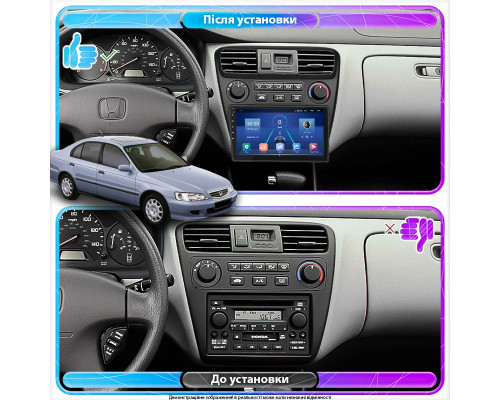 Штатная магнитола Lesko для Honda Accord VI 1997-2002 экран 9" 4/32Gb 4G Wi-Fi GPS Top