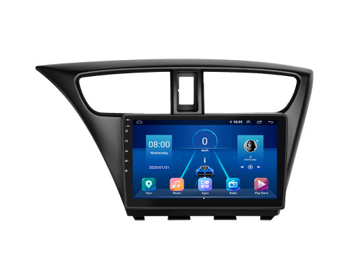 Штатная магнитола Lesko для Honda Civic IX Рестайлинг 2013-2017 экран 9" 4/32Gb 4G Wi-Fi GPS Top