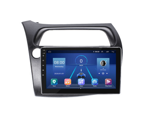 Штатная магнитола Lesko для Honda Civic Type R VIII 2006-2008 экран 9" 4/32Gb 4G Wi-Fi GPS Top