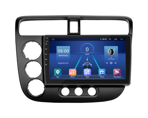 Штатная магнитола Lesko для Honda Civic VII 2000-2003 экран 9" 4/32Gb 4G Wi-Fi GPS Top