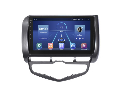 Штатная магнитола Lesko для Honda Fit I Auto AC 2001-2008 экран 9" 4/32Gb 4G Wi-Fi GPS Top