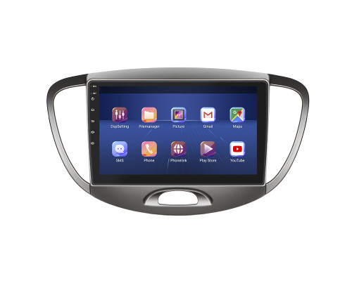 Штатная магнитола Lesko для Hyundai i10 I 2007-2013 экран 9" 4/32Gb 4G Wi-Fi GPS Top