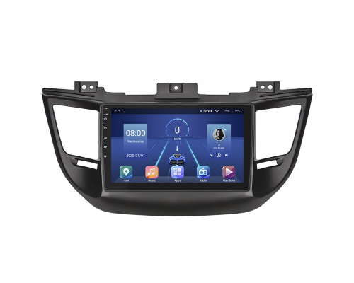 Штатная магнитола Lesko для Hyundai Tucson III 2015-2018 экран 9" 4/32Gb 4G Wi-Fi GPS Top