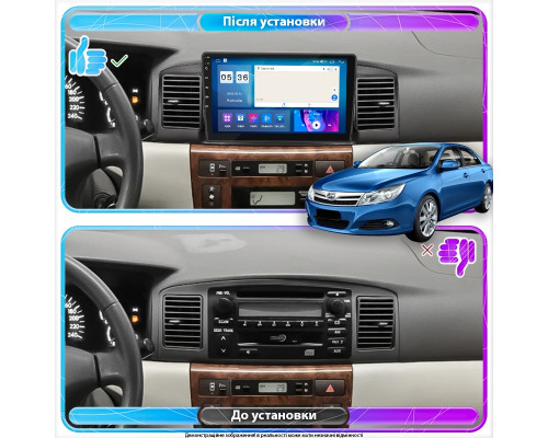 Штатная магнитола Lesko для BYD F3 II 2012-2018 экран 9" 2/32Gb CarPlay 4G Wi-Fi GPS Prime