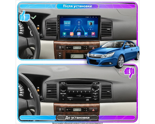 Штатная магнитола Lesko для BYD F3 II 2012-2018 экран 9" 2/32Gb 4G Wi-Fi GPS Top