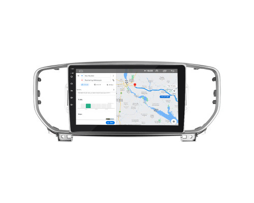 Штатная магнитола Lesko для Kia Sportage IV Рестайлинг 2018-н.в. экран 9" 4/32Gb 4G Wi-Fi GPS Top