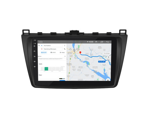 Штатная магнитола Lesko для Mazda 6 II (GH) Рестайлинг 2009-2013 экран 9" 4/32Gb 4G Wi-Fi GPS Top