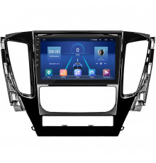 Штатная магнитола Lesko для Mitsubishi Pajero Sport III 2015-2021 экран 9" 4/32Gb 4G Wi-Fi GPS Top