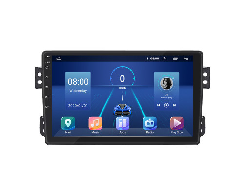 Штатная магнитола Lesko для Opel Agila B 2008-2014 экран 9" 4/32Gb 4G Wi-Fi GPS Top