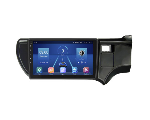 Штатная магнитола Lesko для Toyota Aqua I right wheel 2011-2021 экран 9" 4/32Gb 4G Wi-Fi GPS Top