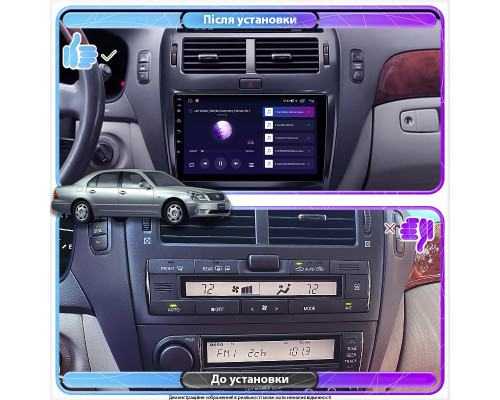 Штатная магнитола Lesko для Toyota Celsior III (F30) 2000-2003 экран 9" 4/32Gb 4G Wi-Fi GPS Top