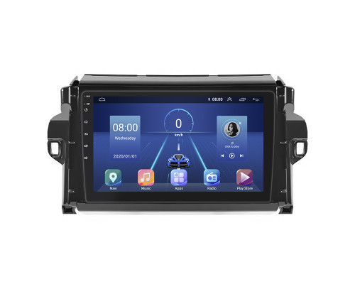 Штатная магнитола Lesko для Toyota Fortuner II Рестайлинг 2020-н.в. экран 9" 4/32Gb 4G Wi-Fi GPS Top