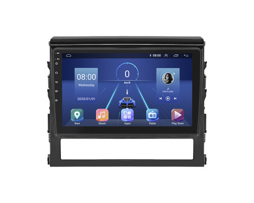 Штатная магнитола Lesko для Toyota Land Cruiser 200 Series Рестайлинг 2 2015-2021 экран 9" 4/32Gb 4G Wi-Fi GPS Top