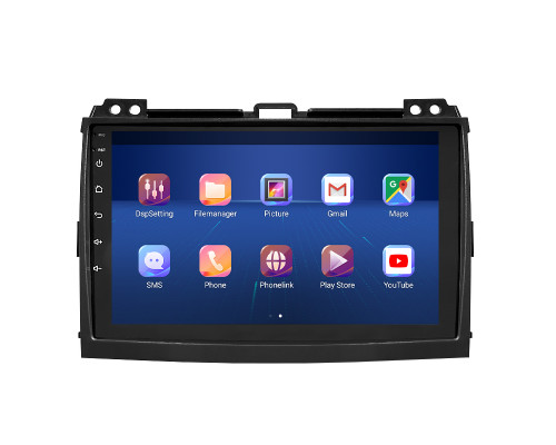 Штатная магнитола Lesko для Toyota Land Cruiser Prado 120 Series 2002-2007 экран 9" 4/32Gb 4G Wi-Fi GPS Top