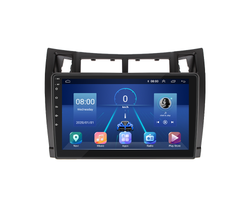 Штатная магнитола Lesko для Toyota Yaris II Рестайлинг 2009-2012 экран 9" 4/32Gb 4G Wi-Fi GPS Top