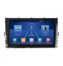 Штатная магнитола Lesko для Volkswagen Polo VI (EU Market) 2017-2021 экран 9" 4/32Gb 4G Wi-Fi GPS Top