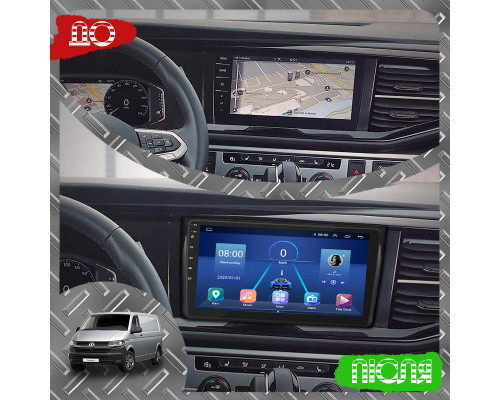 Штатная магнитола Lesko для Volkswagen Transporter T6 Рестайлинг 2019-н.в. экран 9" 4/32Gb 4G Wi-Fi GPS Top