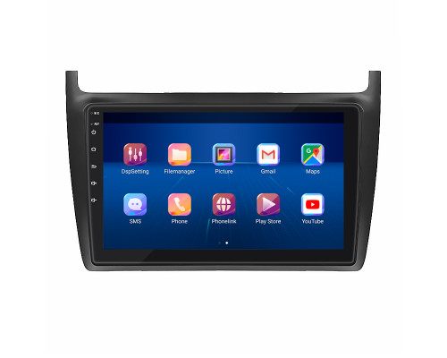 Штатная магнитола Lesko для Volkswagen Polo V 2009-2015 экран 9" 4/32Gb 4G Wi-Fi GPS Top