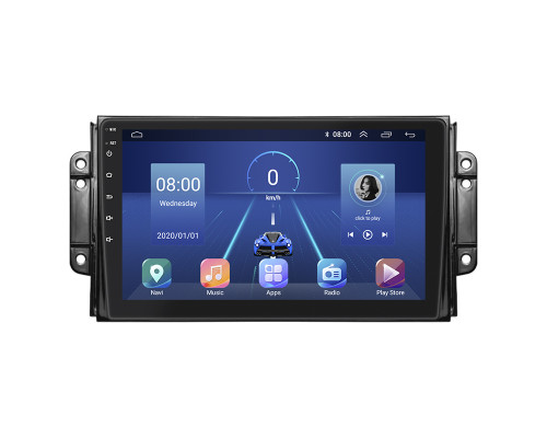 Штатная магнитола Lesko для Chery Tiggo 2 I 2016-2020 экран 9" 2/32Gb 4G Wi-Fi GPS Top