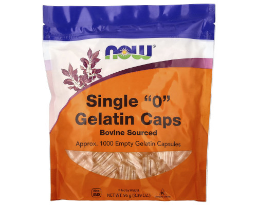 Порожні капсули "0", Single "0" Gelatin Caps, Now Foods, 1000 порожніх желатинових капсул (96 г)