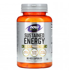 Енергетична формула, Sustained Energy, NOW Foods, 90 вегетаріанських капсул