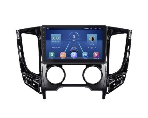 Штатная магнитола Lesko для Mitsubishi Pajero Sport III ver.1 2015-2019 экран 9" 6/128Gb 4G Wi-Fi GPS Top