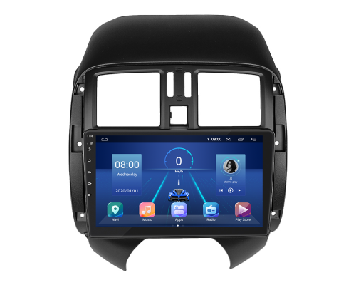 Штатная магнитола Lesko для Nissan Versa II 2012-2014 экран 9" 4/32Gb 4G Wi-Fi GPS Top