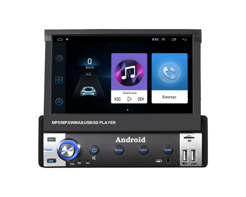 Автомобильная магнитола с выдвижным экраном 7" Android HEVXM 9602A 2/32