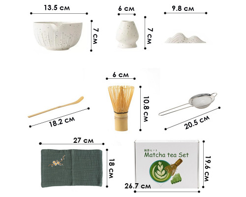 Набор Matcha 3125 для приготовления чая матча 7 предметов White