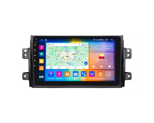 Штатная магнитола Lesko для Fiat Sedici  2005-2014 экран 9" 4/64Gb CarPlay 4G Wi-Fi GPS Prime
