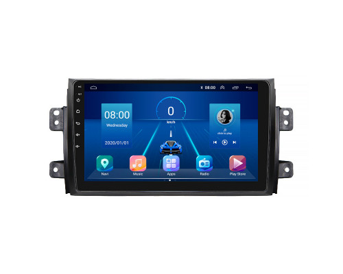 Штатная магнитола Lesko для Fiat Sedici  2005-2014 экран 9" 6/128Gb 4G Wi-Fi GPS Top