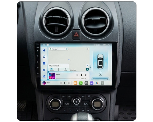 Штатная магнитола Lesko для Nissan Qashqai I 2006-2010 экран 9" 2/32Gb Wi-Fi GPS Base