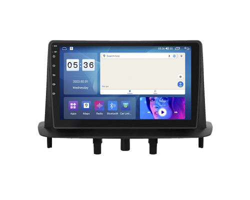 Штатная магнитола Lesko для Renault Megane III 2008-2014 экран 9" 4/64Gb CarPlay 4G Wi-Fi GPS Prime