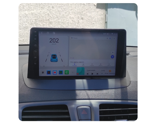 Штатная магнитола Lesko для Renault Megane III Рестайлинг 2 2014-2016 экран 9" 1/16Gb Wi-Fi GPS Base