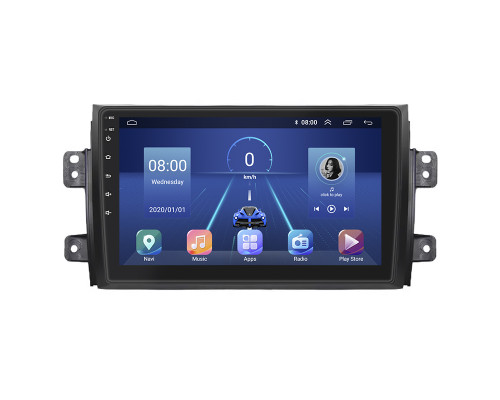 Штатная магнитола Lesko для Suzuki SX4 I (Classic) 2006-2009 экран 9" 4/64Gb 4G Wi-Fi GPS Top