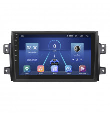 Штатная магнитола Lesko для Suzuki SX4 I (Classic) 2006-2009 экран 9" 6/128Gb 4G Wi-Fi GPS Top