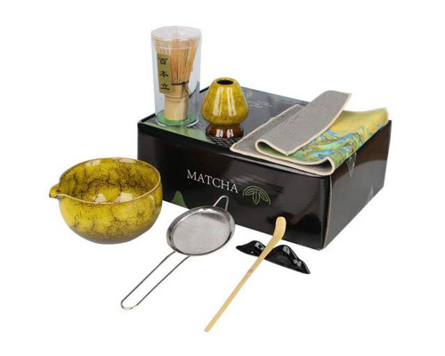Набор Mavanto 7458 для приготовления чая матча 7 предметов Mustard