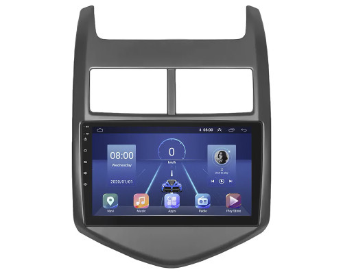 Штатная магнитола Lesko для Chevrolet Aveo II 2011-2020 экран 9" 6/128Gb 4G Wi-Fi GPS Top