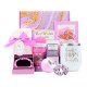 Подарочный набор Spa Gift Basket Set 01 8 предметов термостакан мыло бомбочка соль для ванны ароматическая свеча открытка резинка браслет Violet