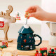Рождественская чашка "Merry Christmass" Елка кружка в форме новогодней елки в подарочной упаковке Green