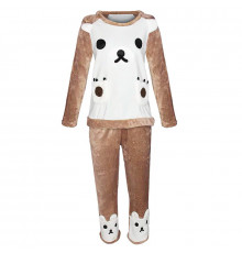 Женская тёплая махровая пижама Bear White XL