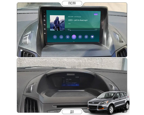Штатная магнитола Lesko для Ford Escape III 2012-2015 экран 9" 2/32Gb Wi-Fi GPS Base