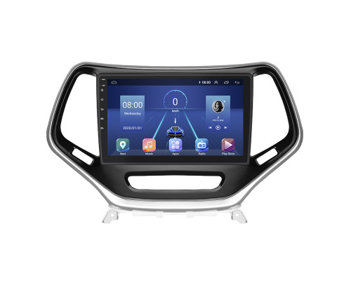 Штатная магнитола Lesko для Jeep Cherokee V (KL) 2013-2018 экран 10" 2/32Gb 4G Wi-Fi GPS Top