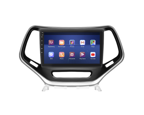 Штатная магнитола Lesko для Jeep Cherokee V (KL) 2013-2018 экран 10" 4/32Gb 4G Wi-Fi GPS Top